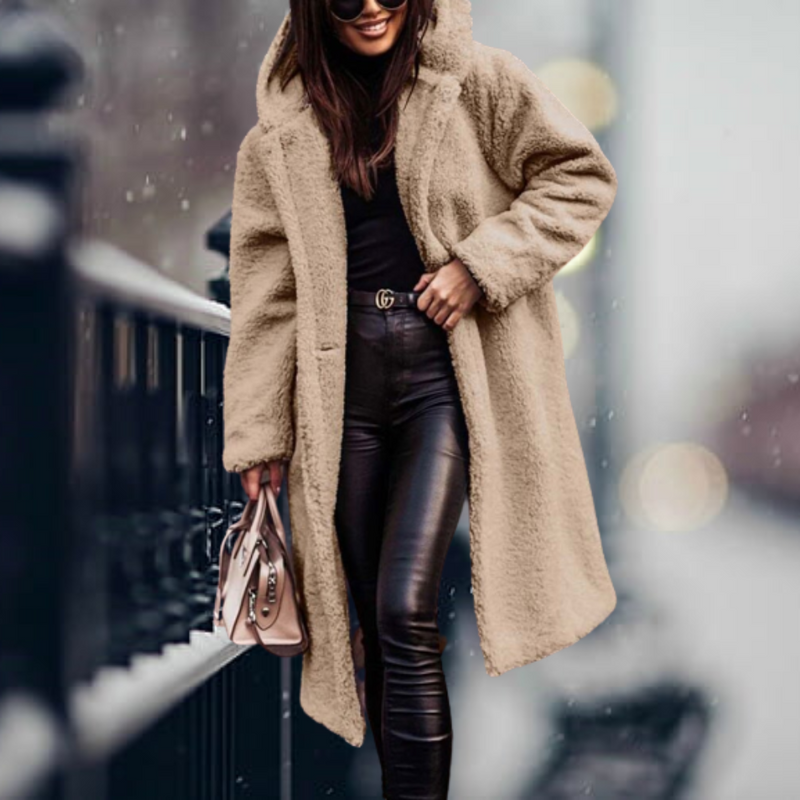 Luxe Warm Women's Winter Coat - Amara-Apricot-S-State of Style