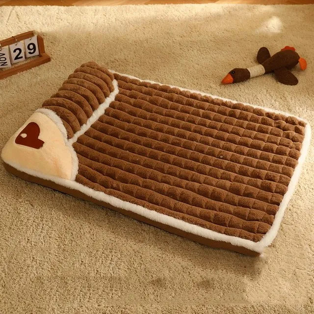 LUXE WINTER DOG MAT - WARM FLEECE SOFA FOR SMALL AND MEDIUM DOGS-Chocolate-State of Style
