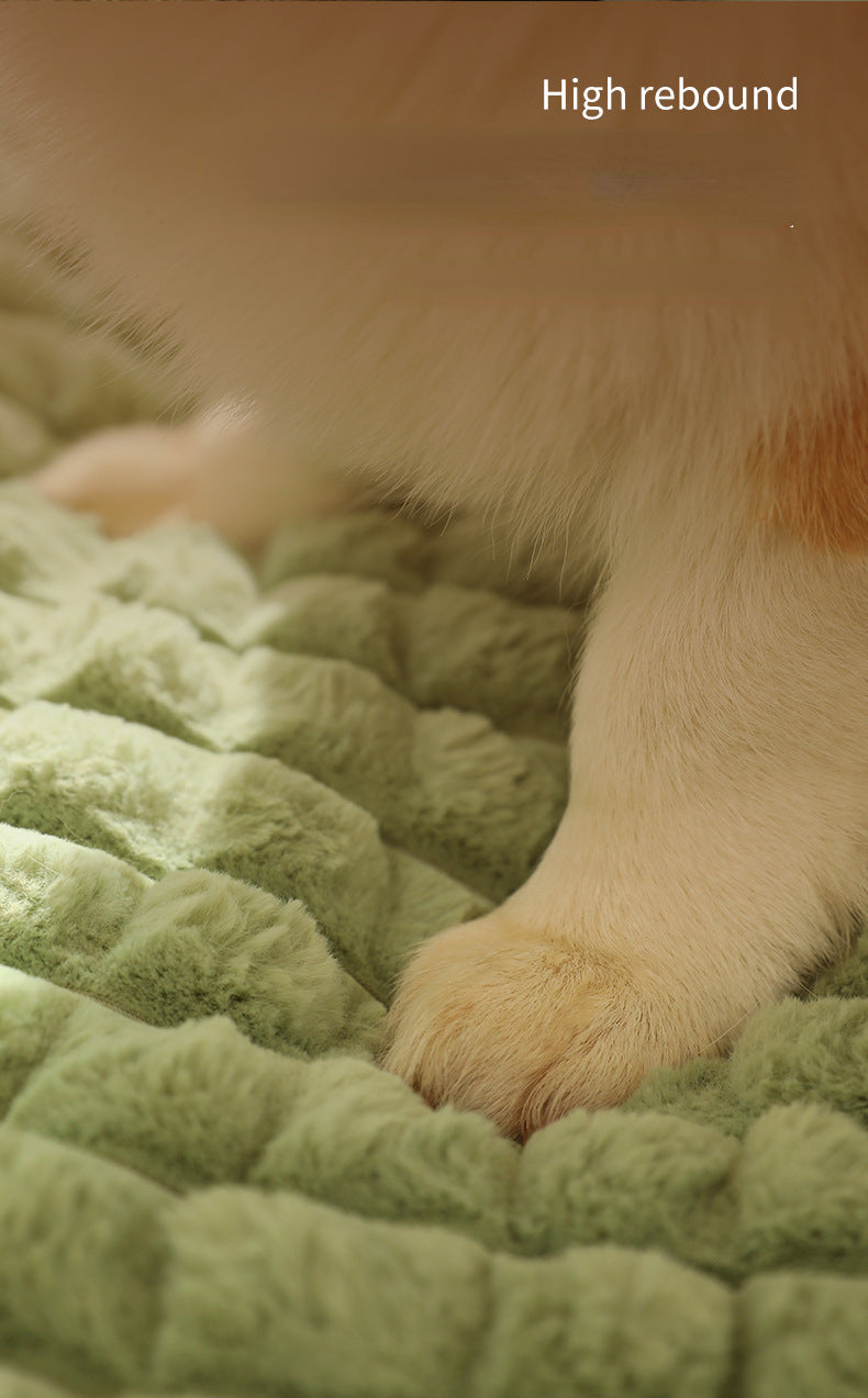 LUXE WINTER DOG MAT - WARM FLEECE SOFA FOR SMALL AND MEDIUM DOGS-Chocolate-State of Style