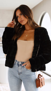 Luxe Women's Crop Jacket - Veloura-Black-XS-State of Style