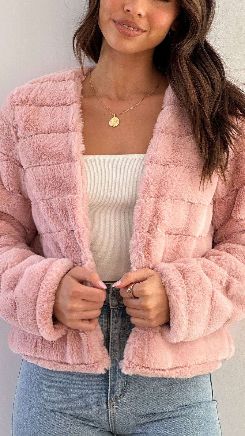 Luxe Women's Crop Jacket - Veloura-Pink-XS-State of Style