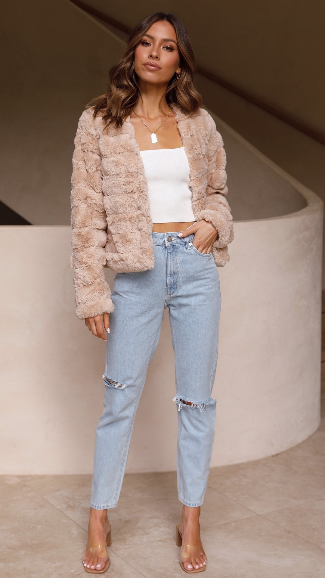 Luxe Women's Crop Jacket - Veloura-White-XS-State of Style