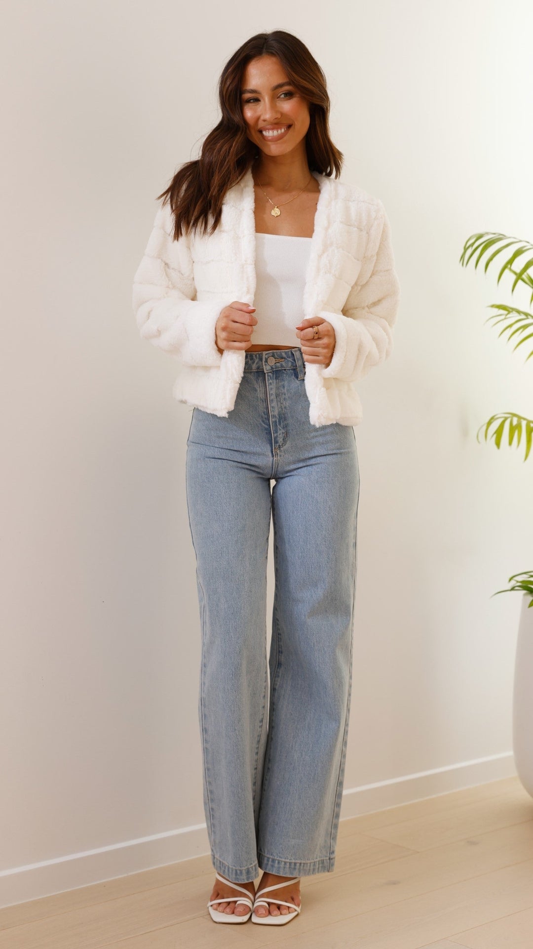 Luxe Women's Crop Jacket - Veloura-White-XS-State of Style