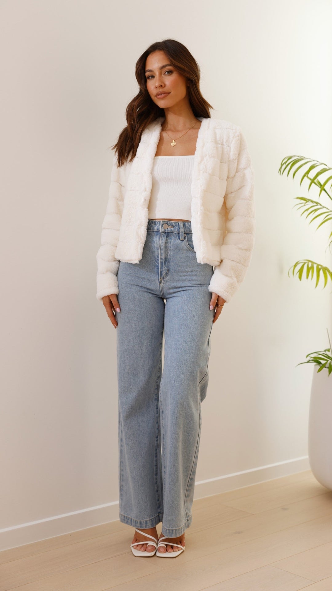 Luxe Women's Crop Jacket - Veloura-White-XS-State of Style
