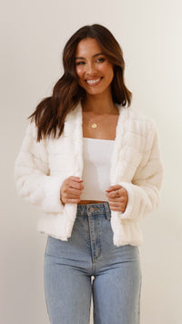 Luxe Women's Crop Jacket - Veloura-White-XS-State of Style