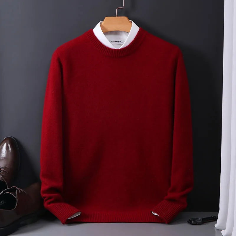 Luxurious Cashmere Sweater for Men - Oliver-Red-S-State of Style