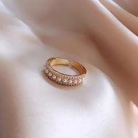 Luxurious Gold Pearl Ring - Martina-State of Style