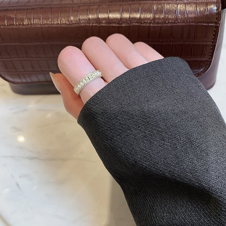 Luxurious Gold Pearl Ring - Martina-State of Style