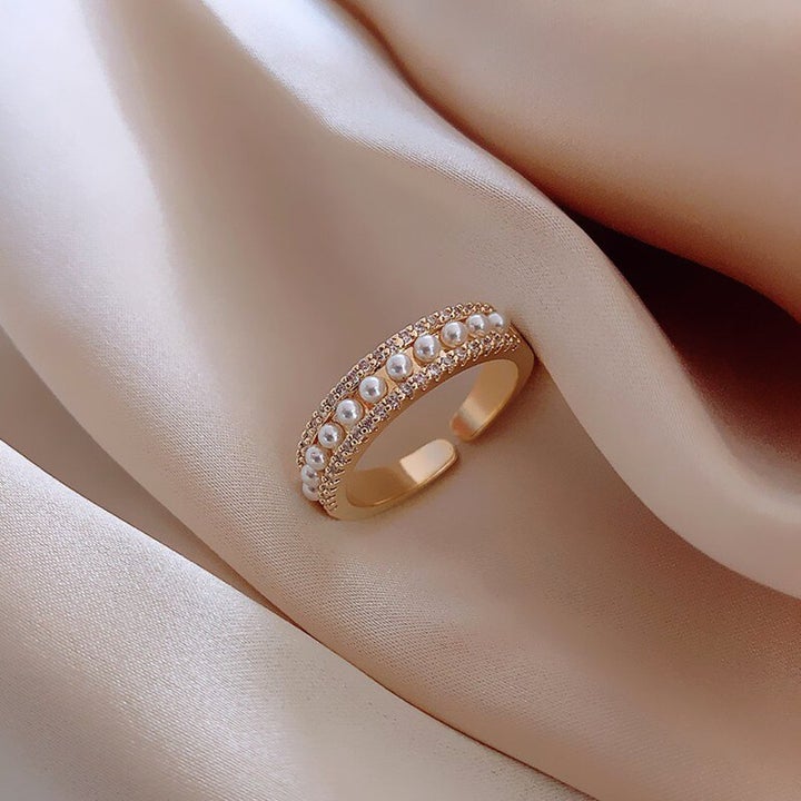 Luxurious Gold Pearl Ring - Martina-State of Style
