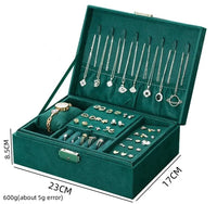 Luxurious Large Velvet Jewellery Box-GREEN-State of Style