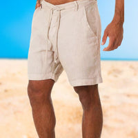Luxurious Linen Men's Shorts - Armand-Beige-S-State of Style