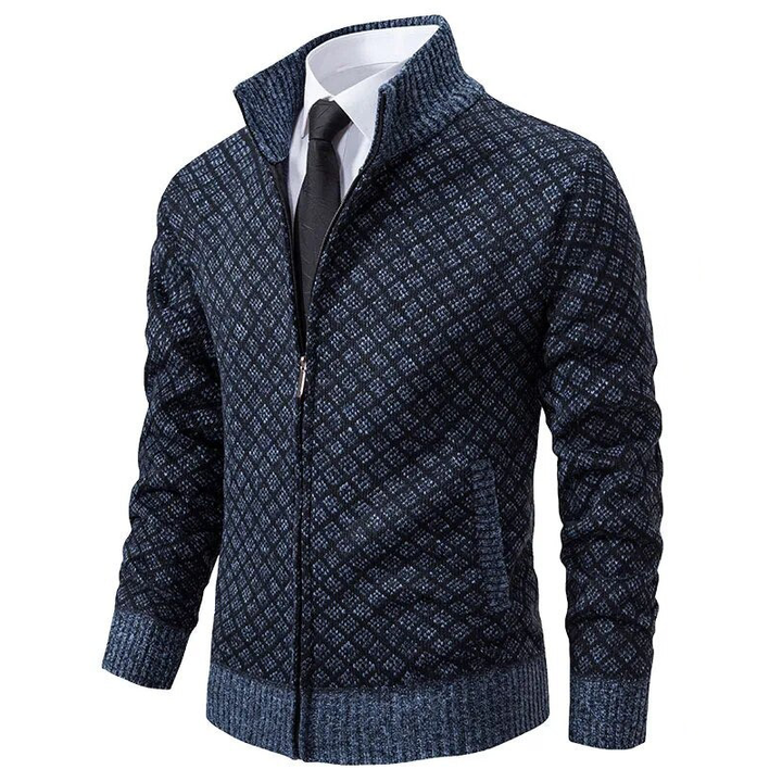 Luxurious Men's Knitted Jumper - Oliver-Blue-XS-State of Style
