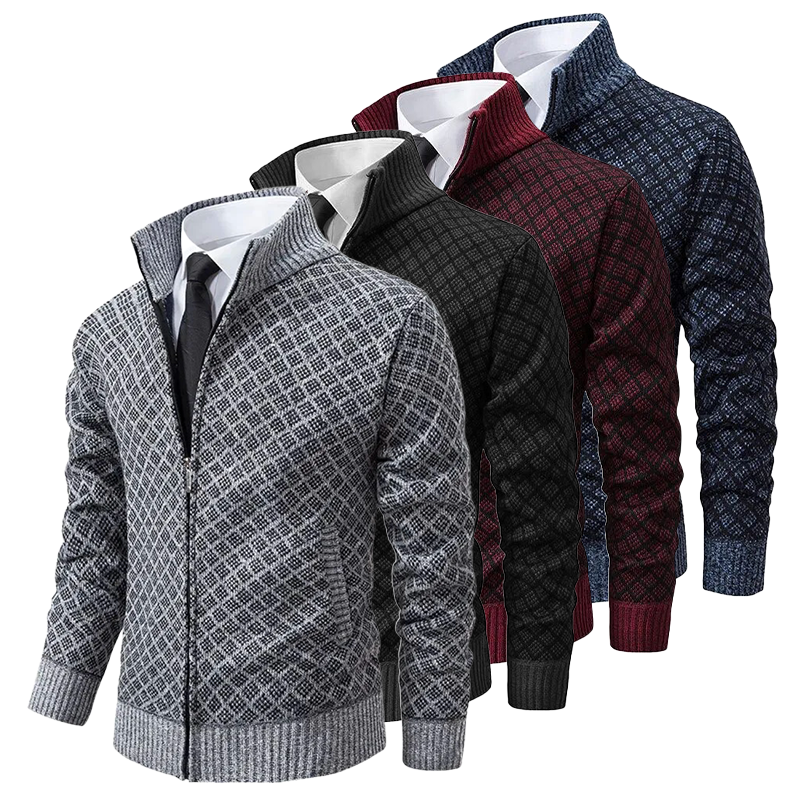 Luxurious Men's Knitted Jumper - Oliver-Grey-XS-State of Style