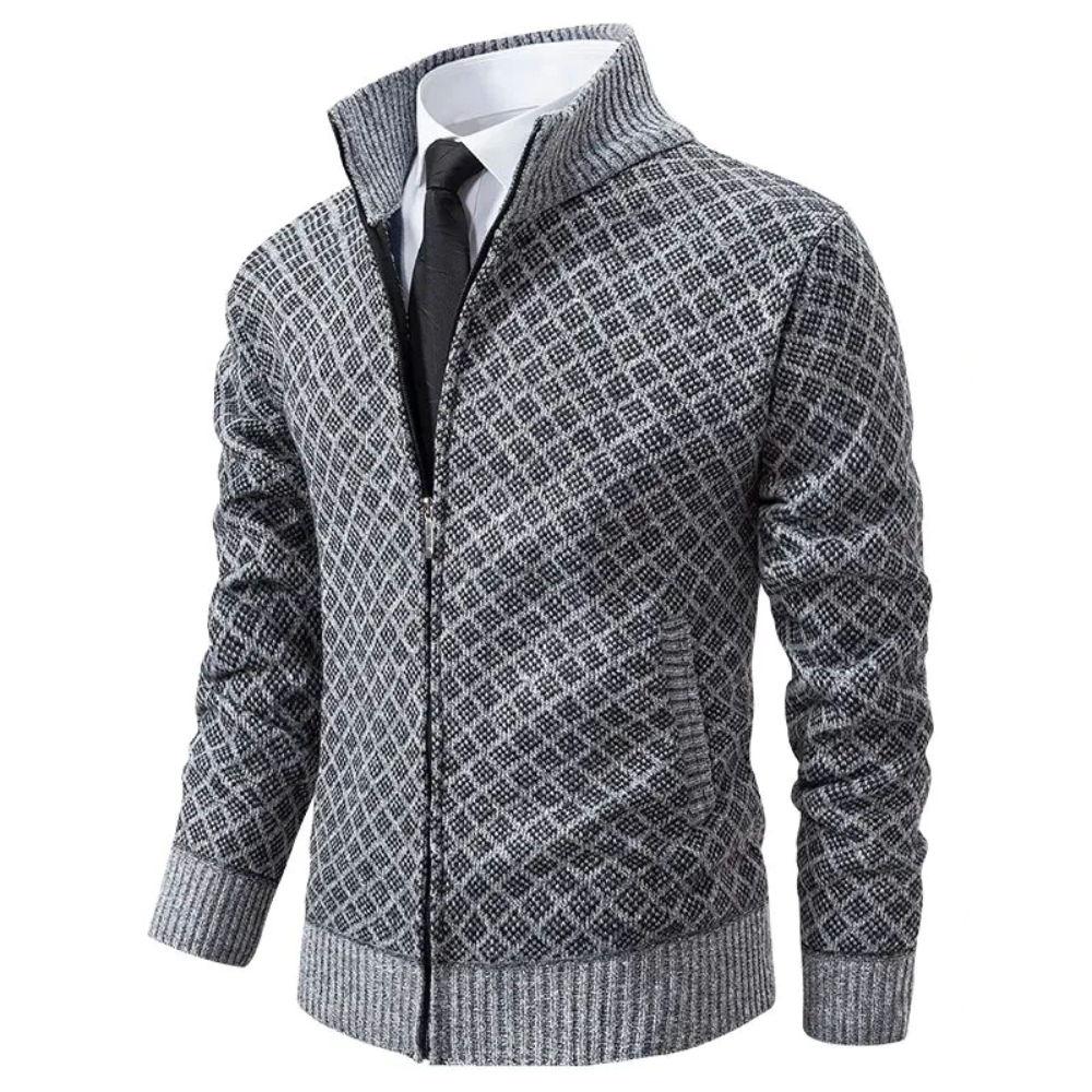 Luxurious Men's Knitted Jumper - Oliver-Grey-XS-State of Style