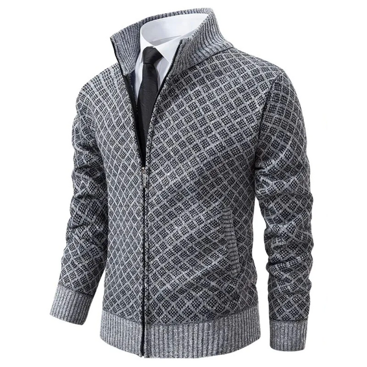 Luxurious Men's Knitted Jumper - Oliver-Grey-XS-State of Style