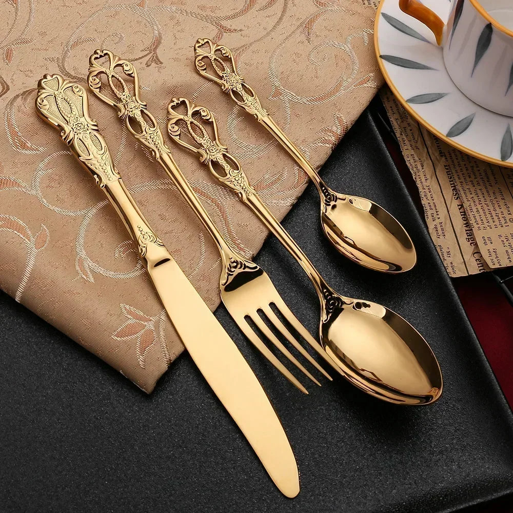 Luxury 24-Piece Cutlery Set - RoyalCutlery-Gold-State of Style