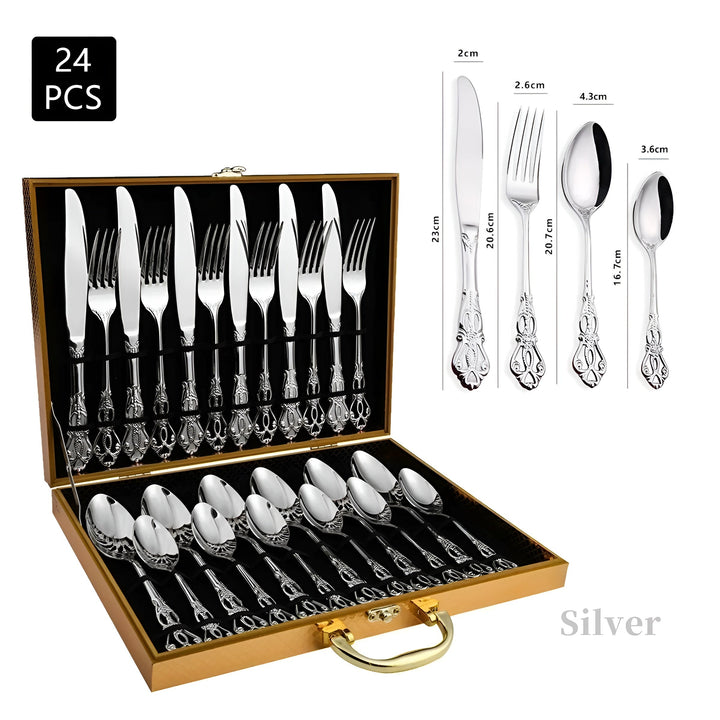 Luxury 24-Piece Cutlery Set - RoyalCutlery-Gold-State of Style