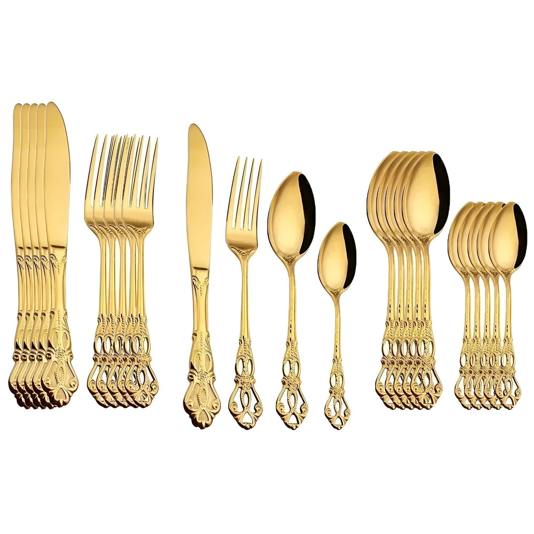 Luxury 24-Piece Cutlery Set - RoyalCutlery-Gold-State of Style