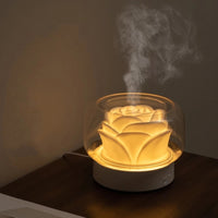 Luxury Aroma Diffuser with LED lighting - AromaGlow-White-Rose-State of Style