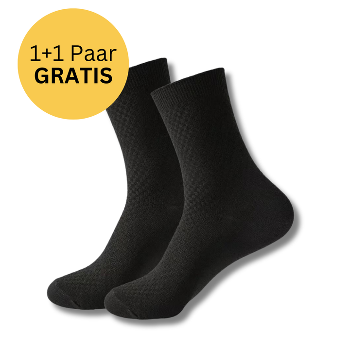 Luxury Bamboo Socks - BambooSoft-1 + 1 Free-Black-5-7-State of Style