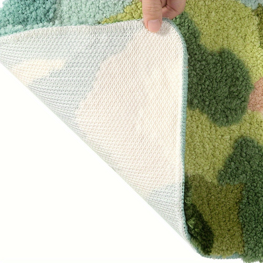 Luxury Bath Mat with Floral Pattern, Extra Soft and Absorbent - Florina-45x70CM-Happy Flower Forest-State of Style