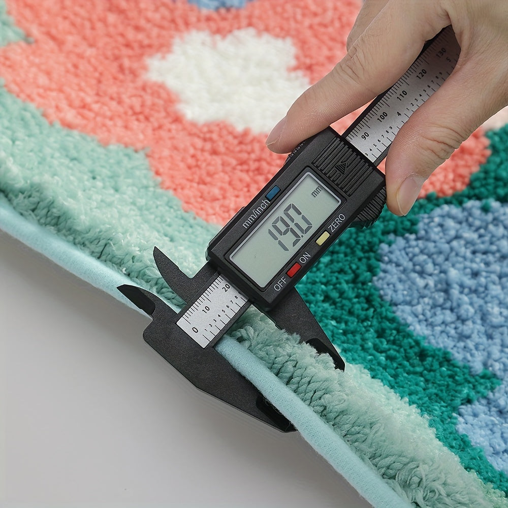 Luxury Bath Mat with Floral Pattern, Extra Soft and Absorbent - Florina-45x70CM-Happy Flower Forest-State of Style