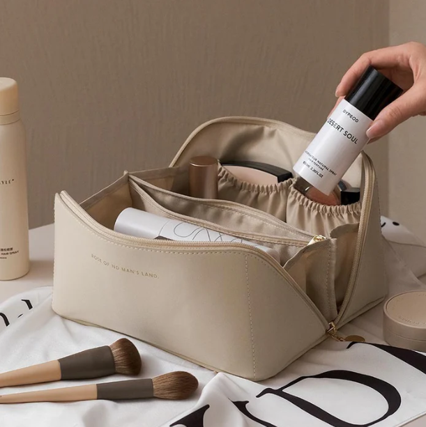 Luxury Beauty Case - BelleVault-Beige-State of Style