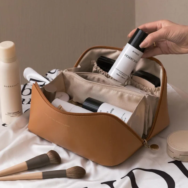 Luxury Beauty Case - BelleVault-Brown-State of Style