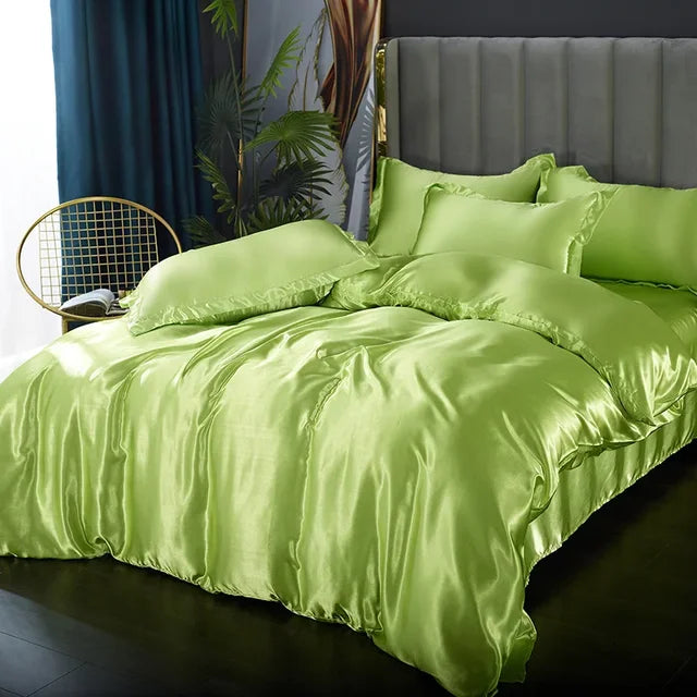 Luxury Bedding Set - SilkEssence-Moonlight blue-90 x 200.00 cm-State of Style