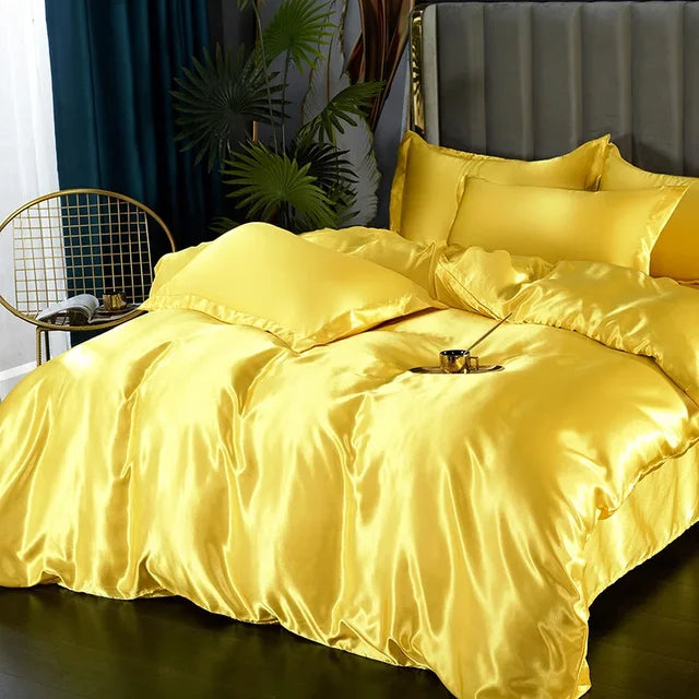 Luxury Bedding Set - SilkEssence-Moonlight blue-90 x 200.00 cm-State of Style