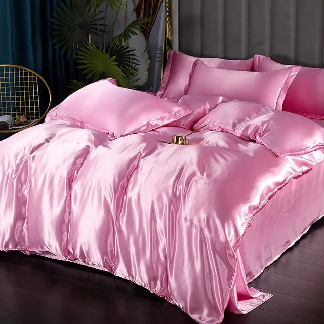 Luxury Bedding Set - SilkEssence-Moonlight blue-90 x 200.00 cm-State of Style