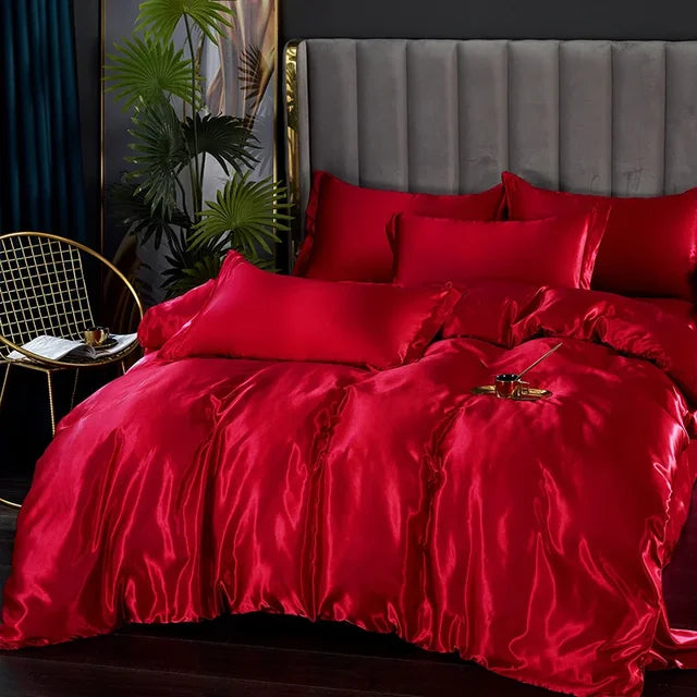 Luxury Bedding Set - SilkEssence-Moonlight blue-90 x 200.00 cm-State of Style
