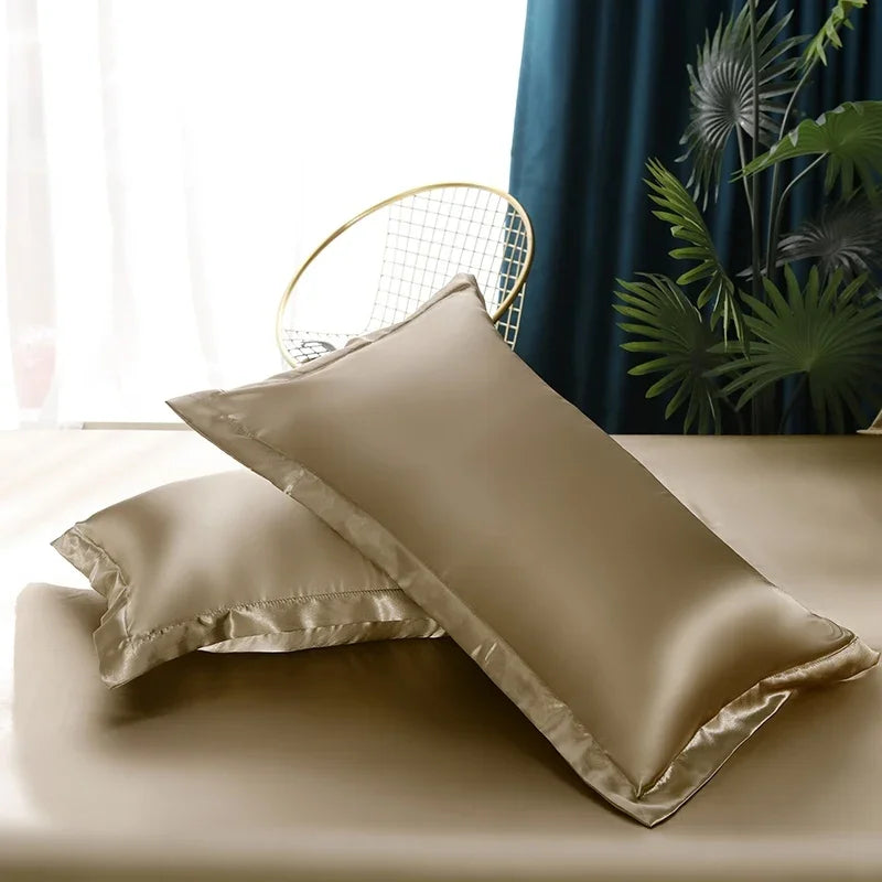 Luxury Bedding Set - SilkEssence-Moonlight blue-90 x 200.00 cm-State of Style