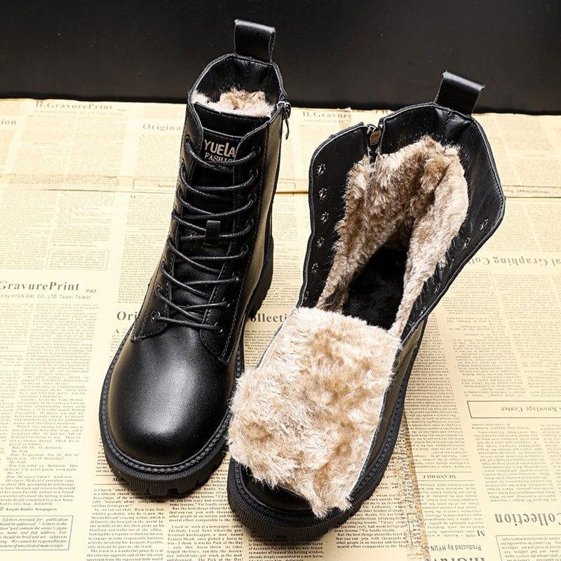 Luxury Black Leather Women's Winter Boots - Bella-3-State of Style