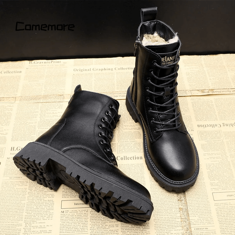 Luxury Black Leather Women's Winter Boots - Bella-3-State of Style