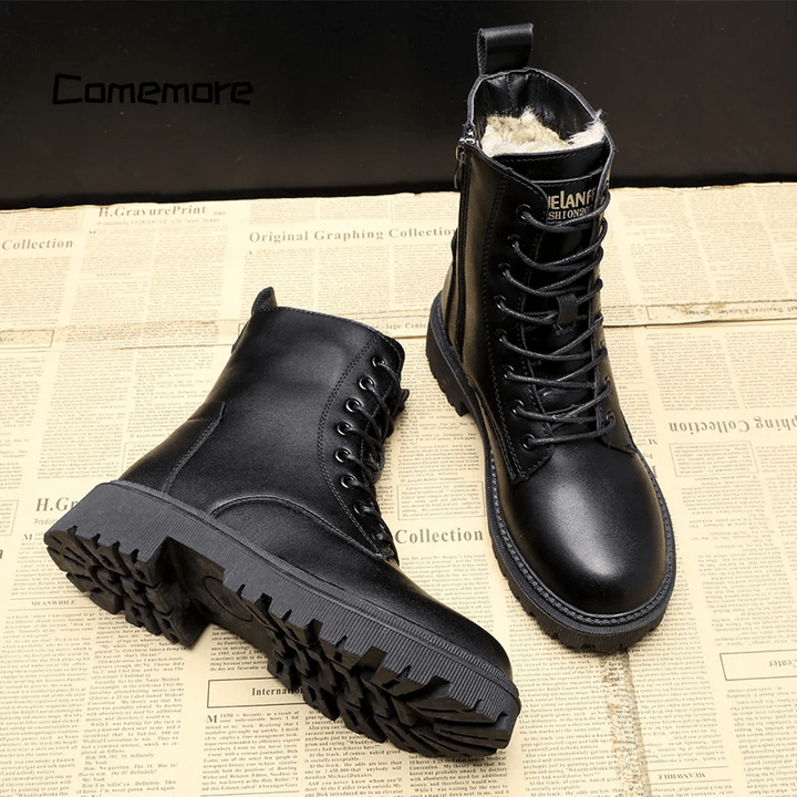 Luxury Black Leather Women's Winter Boots - Bella-3-State of Style