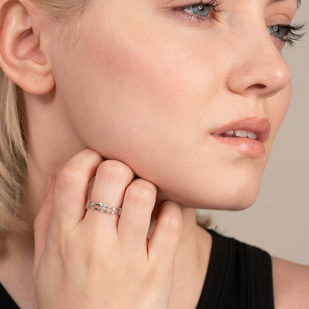 Luxury Butterfly Ring with Sparkling Zirconia - Aurielle-Gold-State of Style