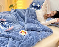 Luxury Cartoon Blanket and Cushion Set - Nomi-Single (105x145cm)-Stitch-State of Style