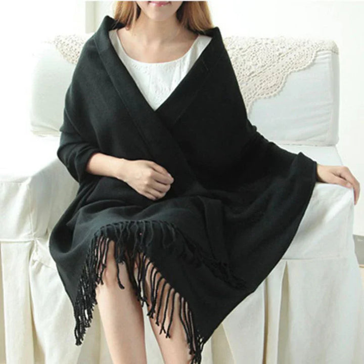 Luxury Cashmere Ladies Scarf - Marlowe-Black-State of Style