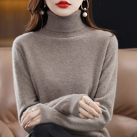 Luxury Cashmere Ladies Turtleneck - Elena-Dark brown-S-State of Style