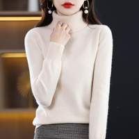Luxury Cashmere Ladies Turtleneck - Elena-Light brown-S-State of Style