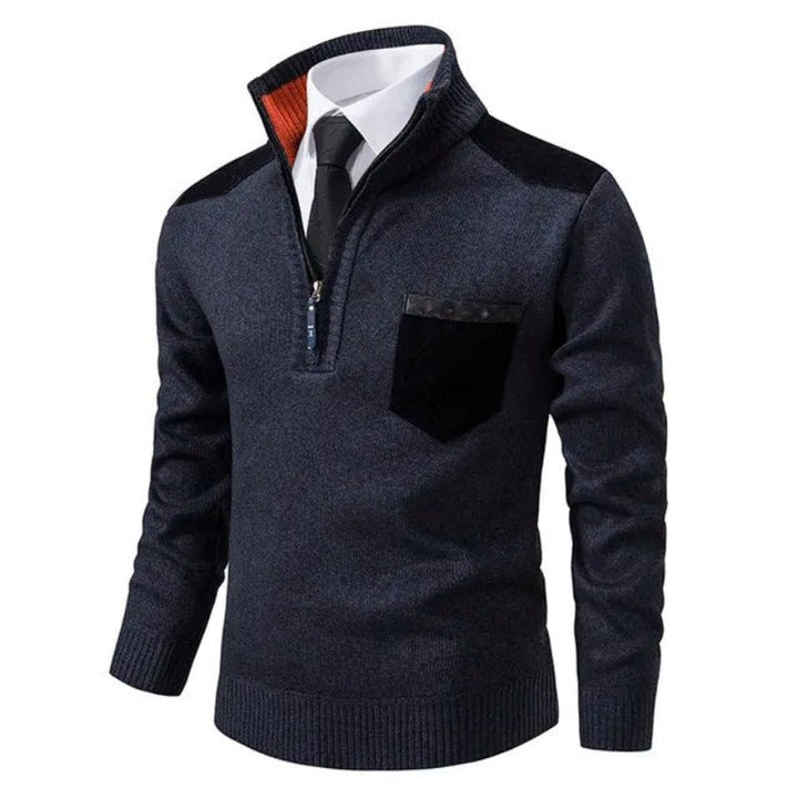 Luxury Cashmere Men's Pullover - Archer-Dark Blue-M-State of Style