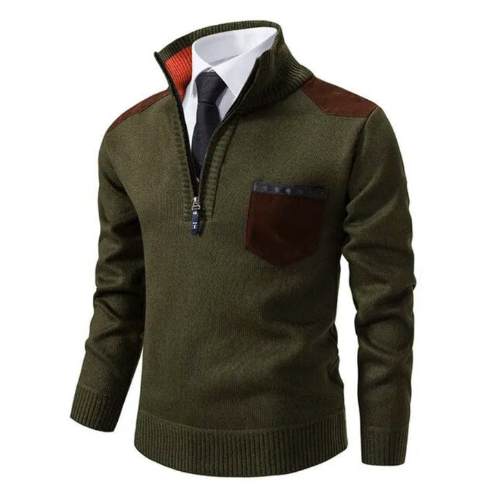 Luxury Cashmere Men's Pullover - Archer-Green-M-State of Style