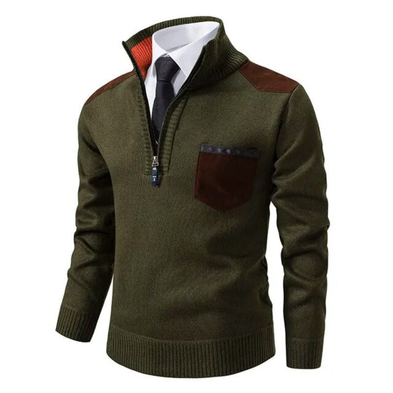Luxury Cashmere Men's Pullover - Archer-Green-M-State of Style