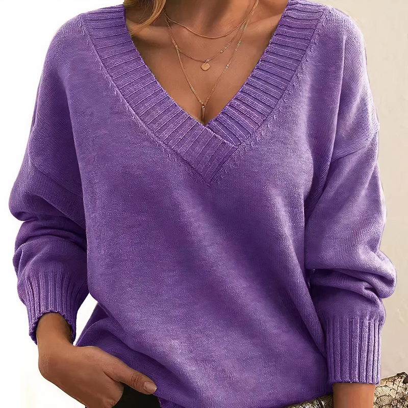 Luxury Cashmere Sweater - Isabella-Purple-S-State of Style