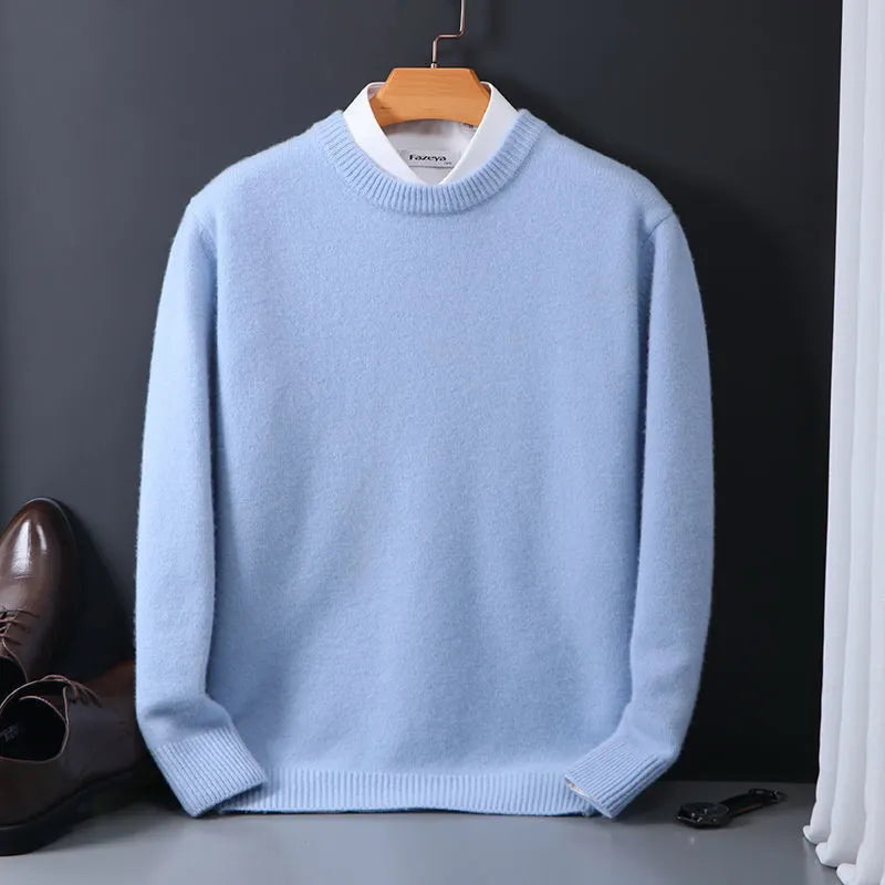 Luxury Cashmere Sweater - Tobias-Light Blue-XS-State of Style