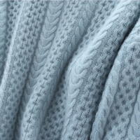 Luxury Cashmere Turtleneck with Checkered Pattern - Celeste-Blue-XS-State of Style