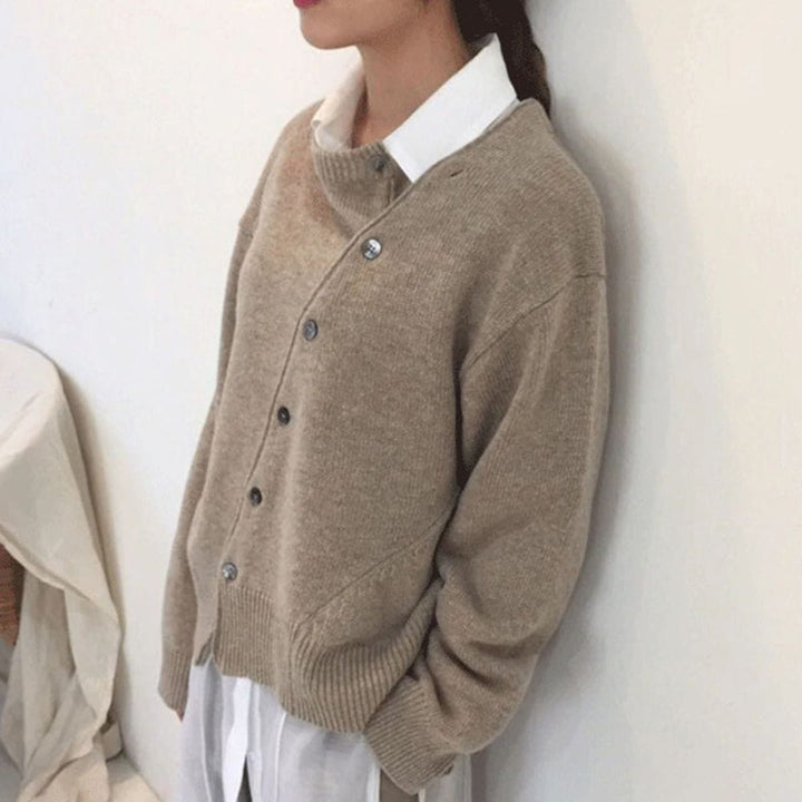 Luxury Cashmere Vest with Button Details - Aurora-Brown-S-State of Style