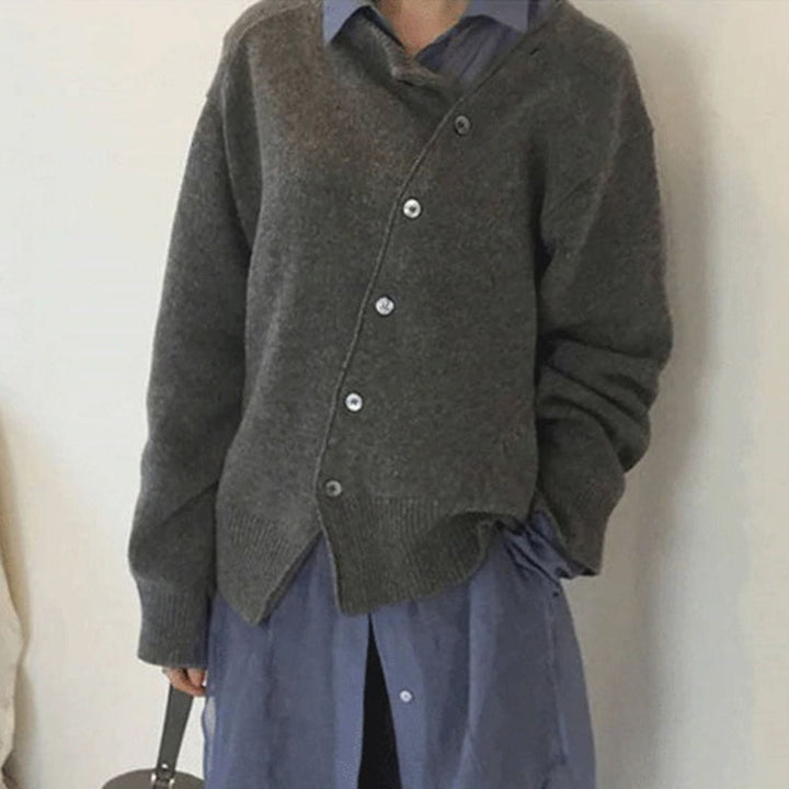 Luxury Cashmere Vest with Button Details - Aurora-Grey-S-State of Style