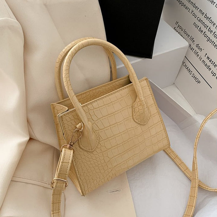 Luxury Crocodile Leather Handbag | Elegant & Timeless Design-Yellow-22cm x 17cm x 8cm-State of Style